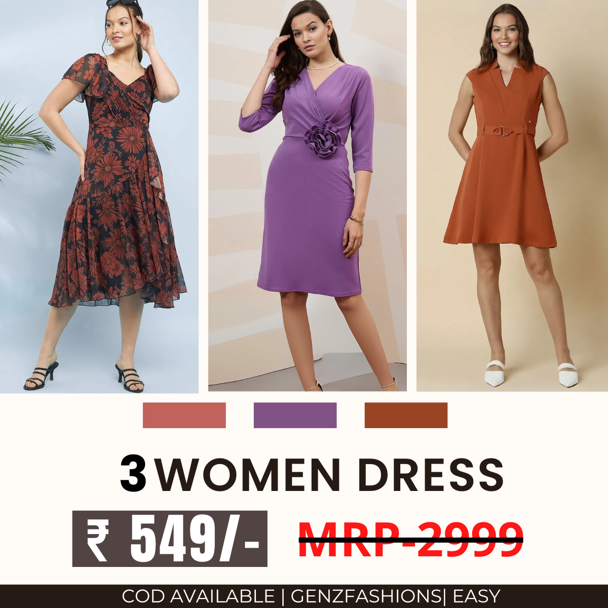 Women’s 3-Pack Dress Set | Step into Style and Comfort