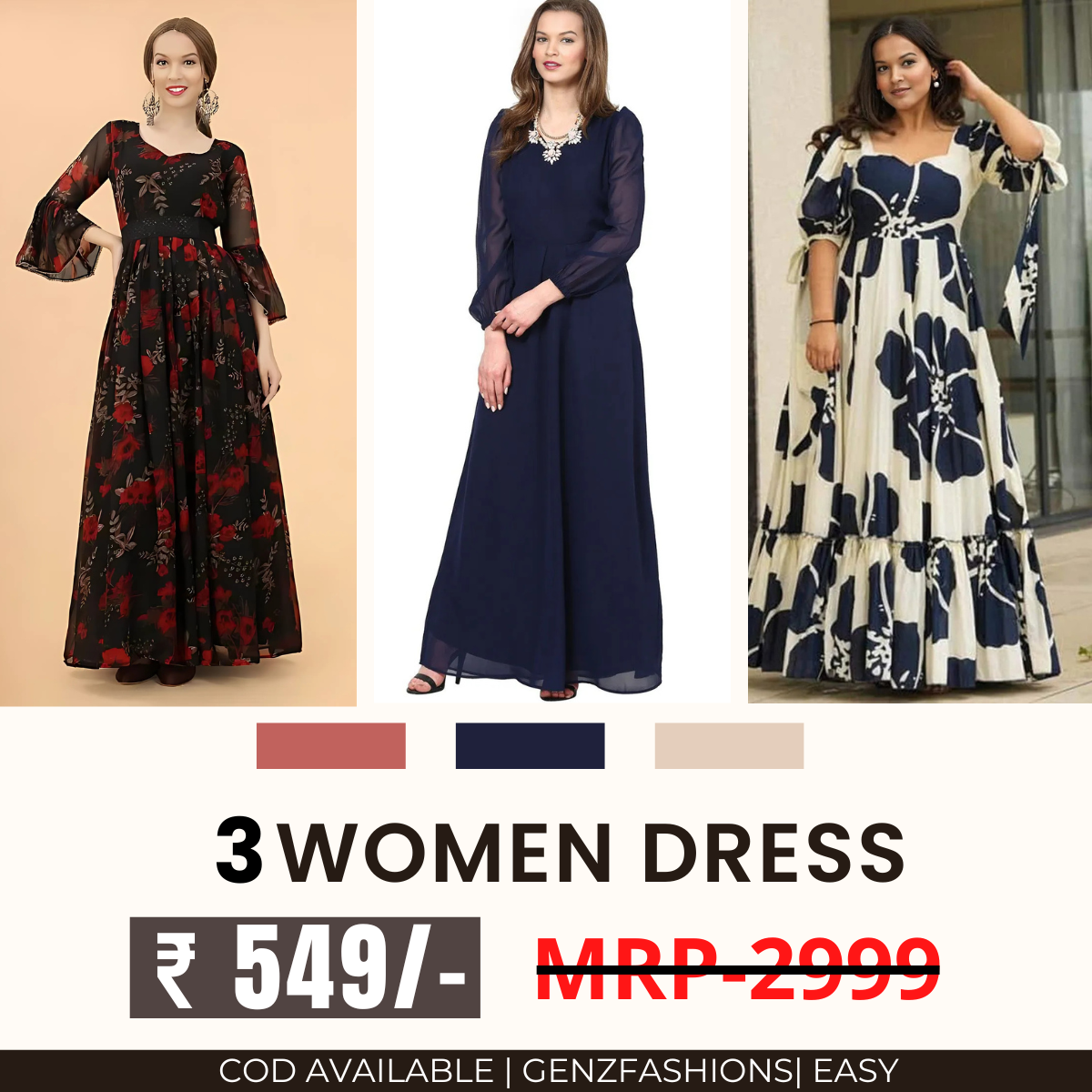 Women’s 3-Pack Dress Set | Step into Style and Comfort