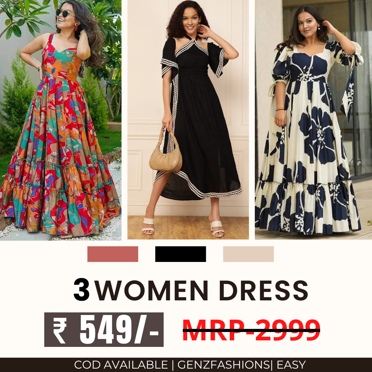 Women’s 3-Pack Dress Set | Step into Style and Comfort