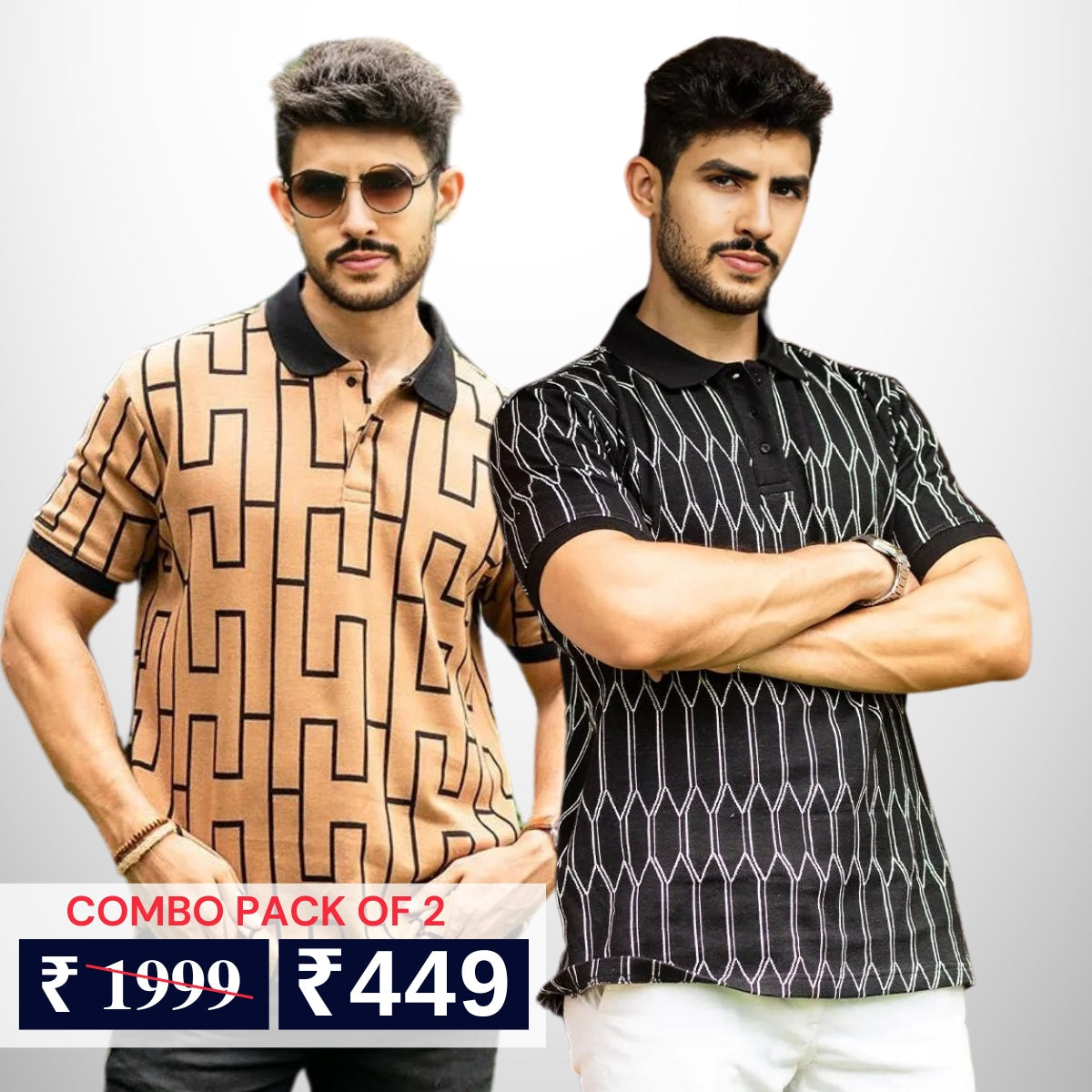 Pack of 2 polo T- Shirts Classic Comfort : For Every Occasion