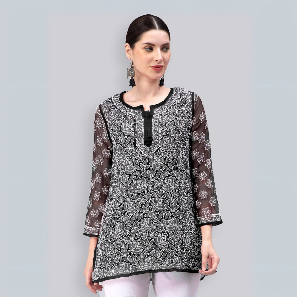 2-Pack Cotton Short Kurtis | Summer Cotton Bliss | 3/4 Sleeve