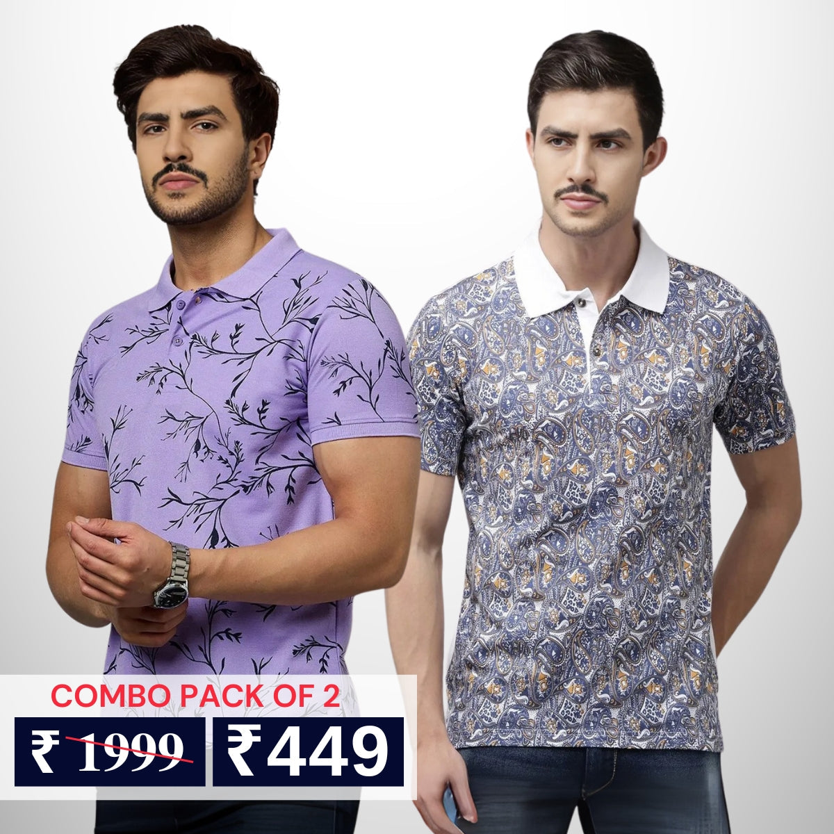 Pack of 2 polo T- Shirts Classic Comfort : For Every Occasion