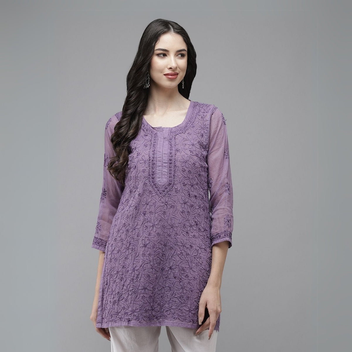 2-Pack Cotton Short Kurtis | Summer Cotton Bliss | 3/4 Sleeve