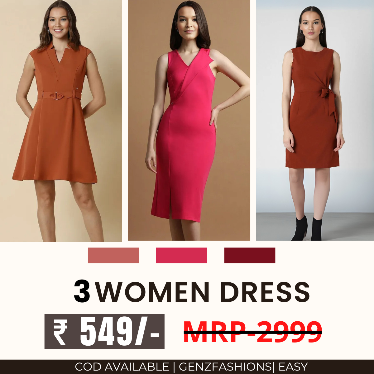 Women’s 3-Pack Dress Set | Step into Style and Comfort