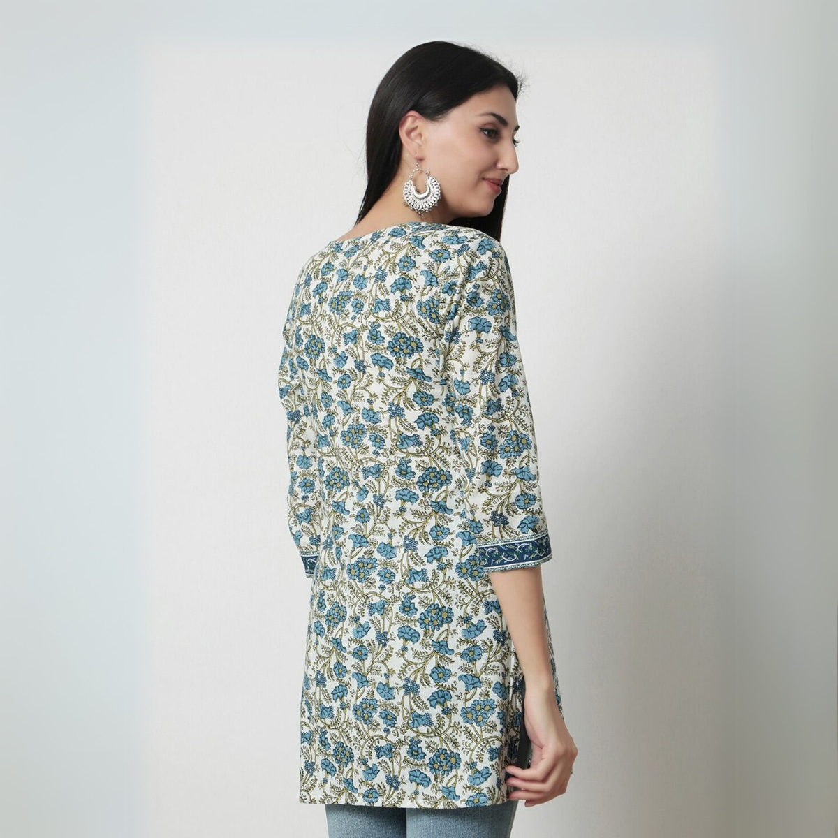 2-Pack Cotton Short Kurtis | Summer Cotton Bliss | 3/4 Sleeve
