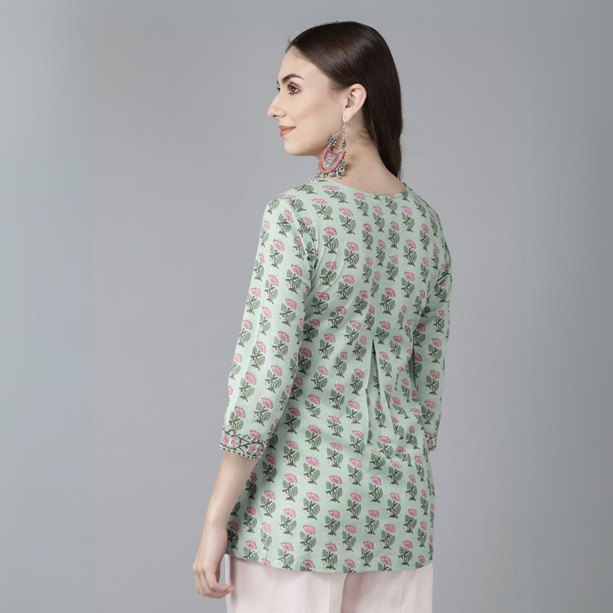 2-Pack Cotton Short Kurtis | Summer Cotton Bliss | 3/4 Sleeve