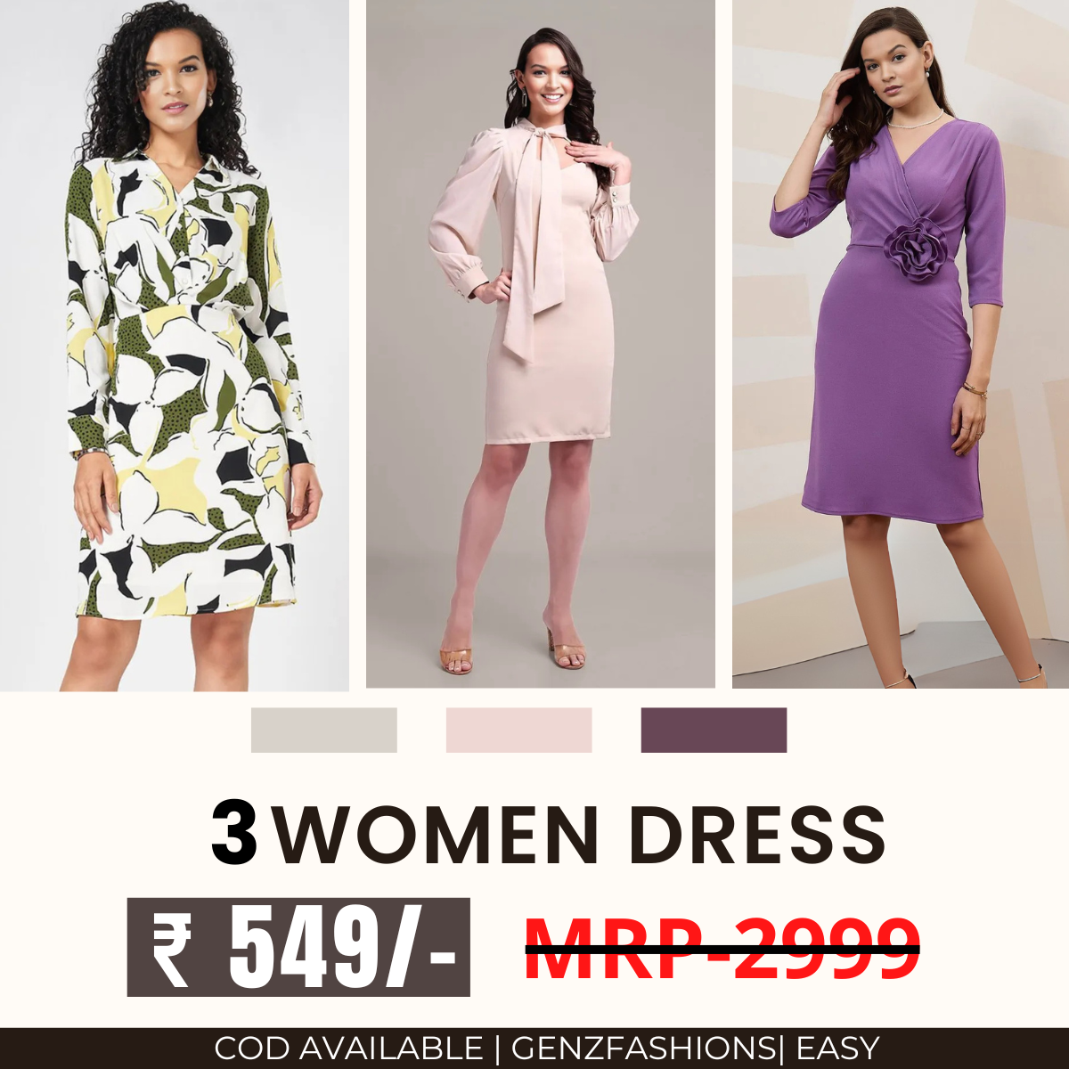 Women’s 3-Pack Dress Set | Step into Style and Comfort