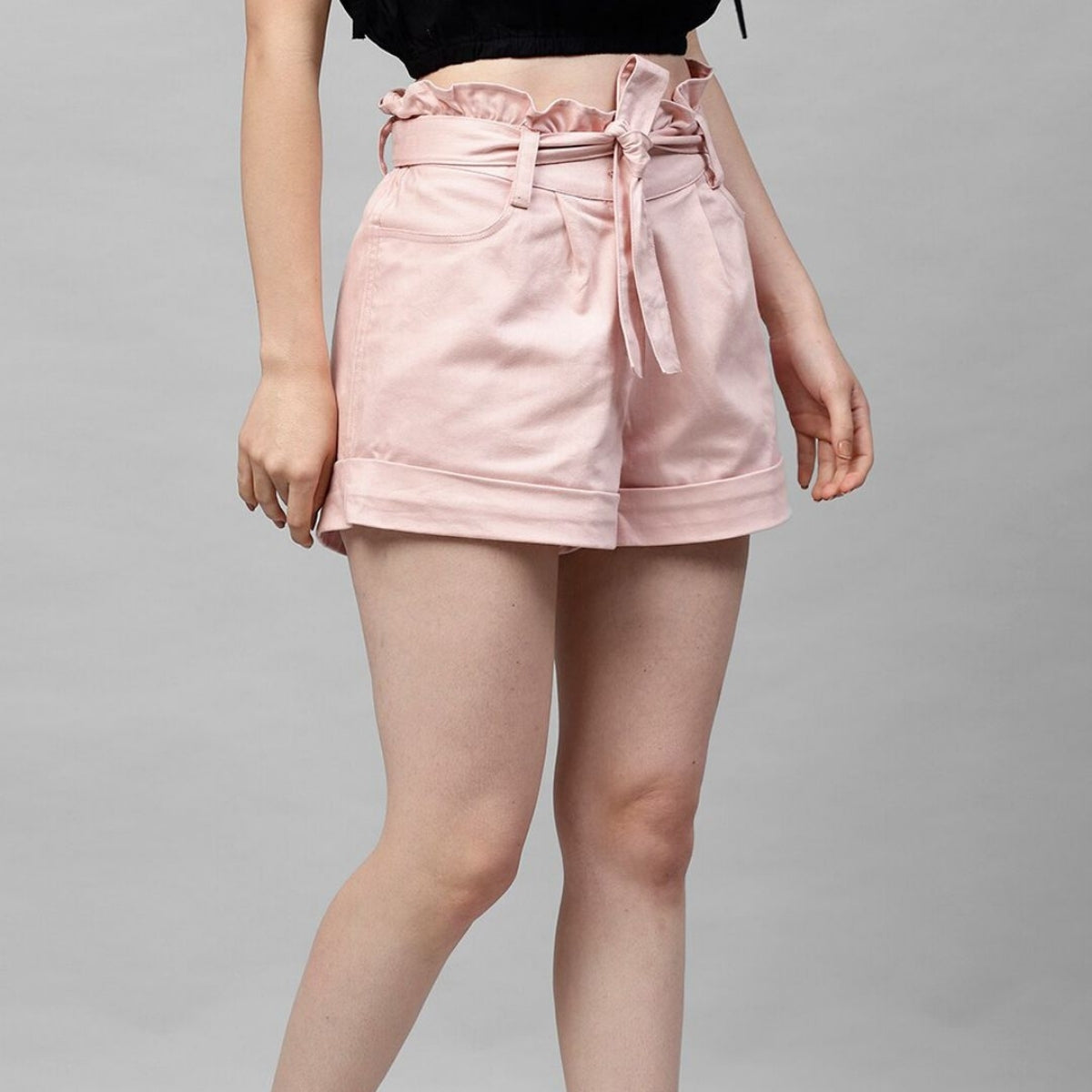 Gorgeous Regular Fit Cotton Shorts for Women | Pack Of 2 | With Belt