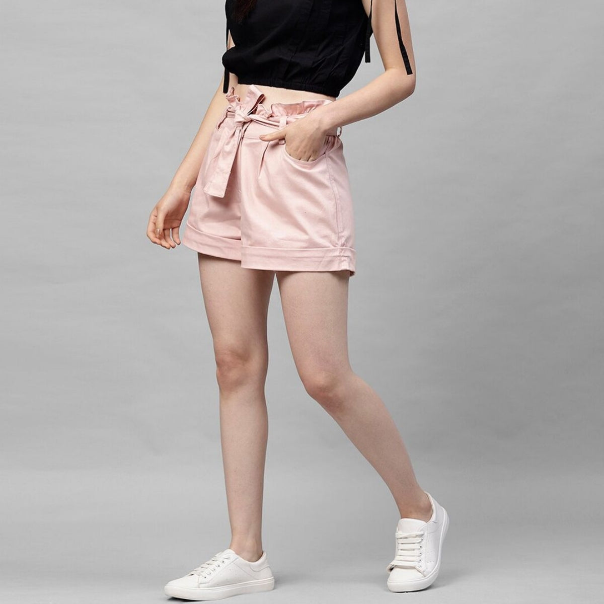 Gorgeous Regular Fit Cotton Shorts for Women | Pack Of 2 | With Belt