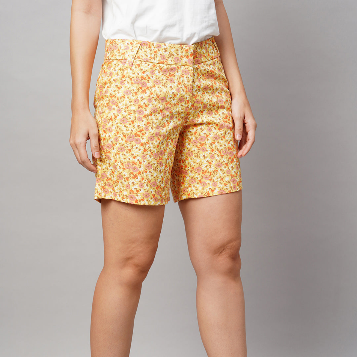 Gorgeous Floral Print Shorts for Women - Regular Fit Cotton