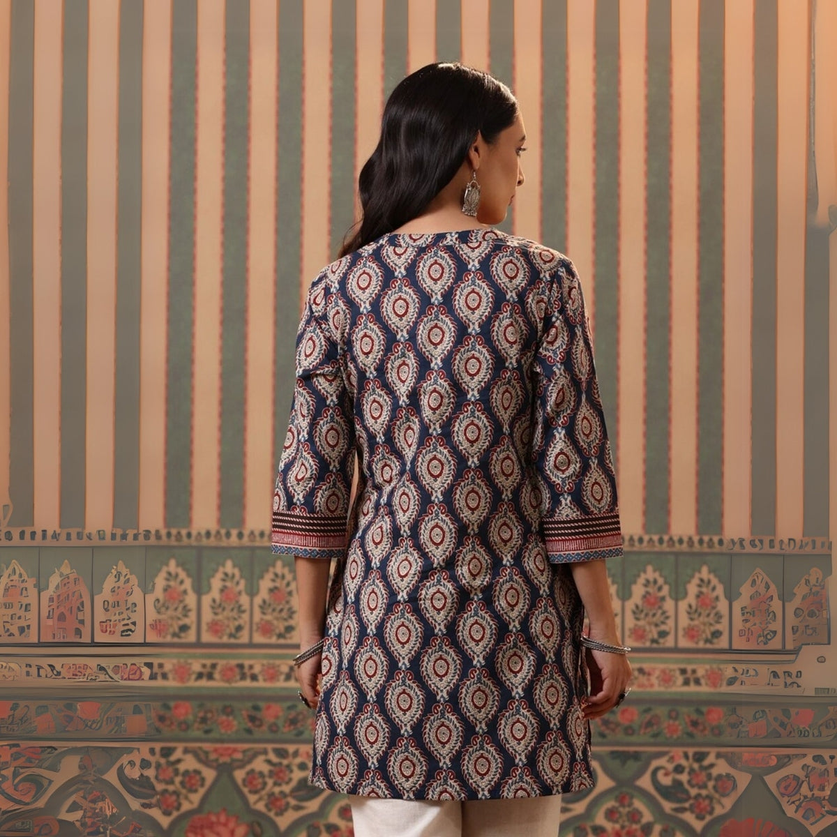 2-Pack Cotton Short Kurtis | Summer Cotton Bliss | 3/4 Sleeve