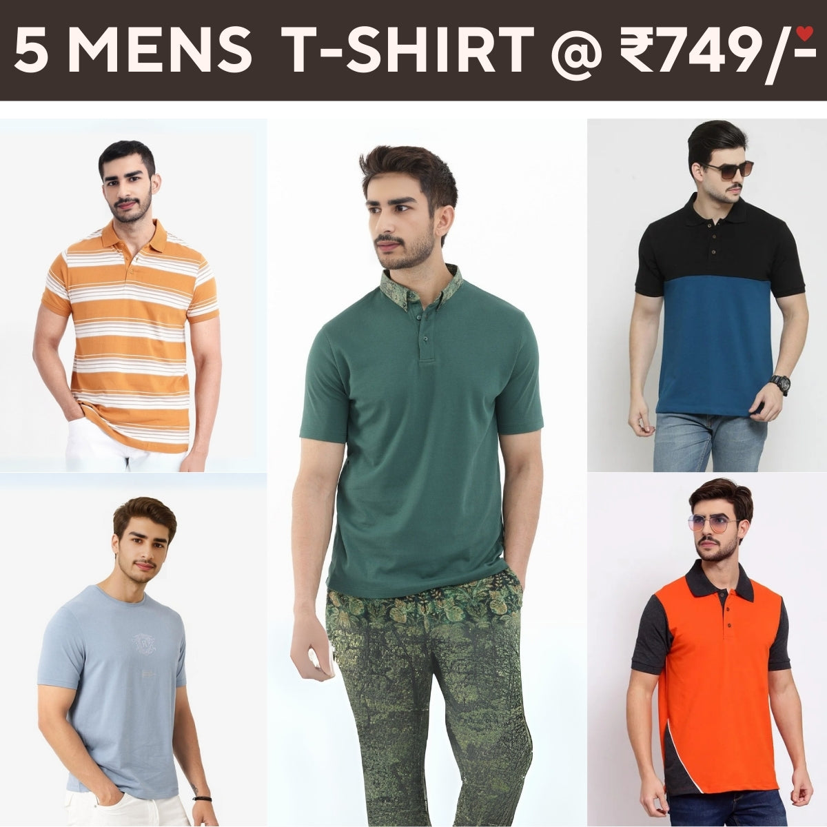 5-Pack Style with a of Premium T-Shirts for Men