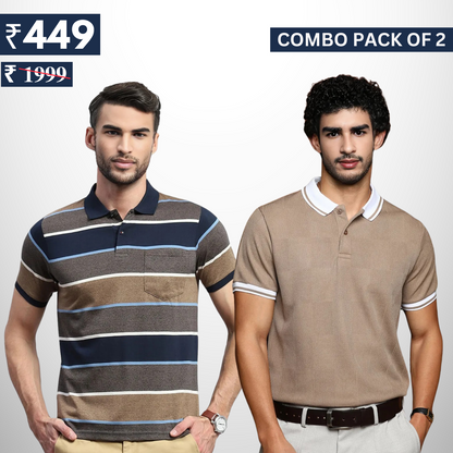 Pack of 2 polo T- Shirts Classic Comfort : For Every Occasion