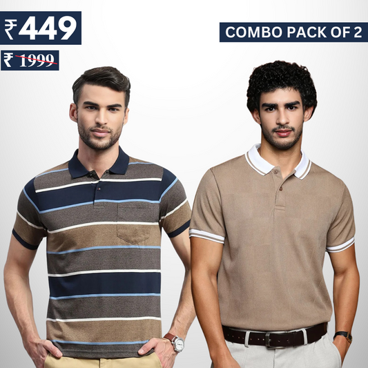 Pack of 2 polo T- Shirts Classic Comfort : For Every Occasion