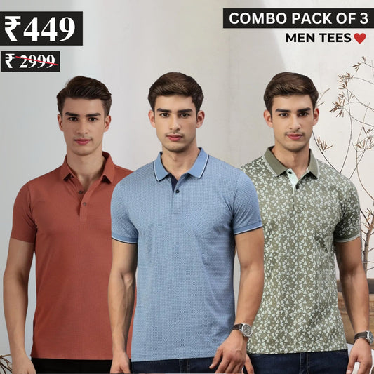 Casual Cool: 3 Essential Combo Tees for Men | C-10