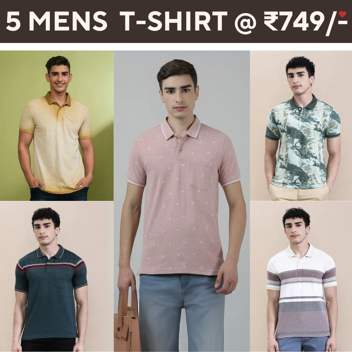 5-Pack Style with a of Premium T-Shirts for Men