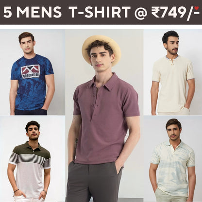 5-Pack Style with a of Premium T-Shirts for Men