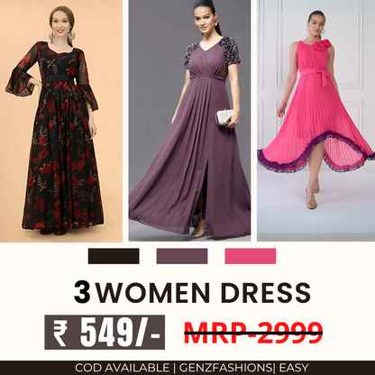 Women’s 3-Pack Dress Set | Step into Style and Comfort