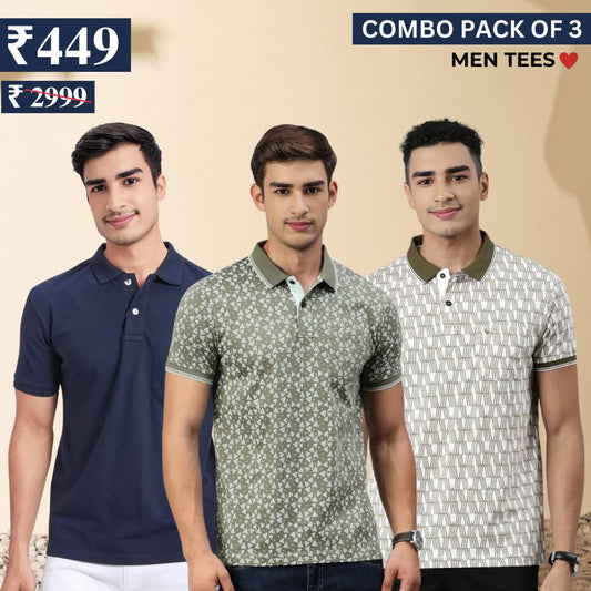 Casual Cool: 3 Essential Combo Tees for Men | C-11