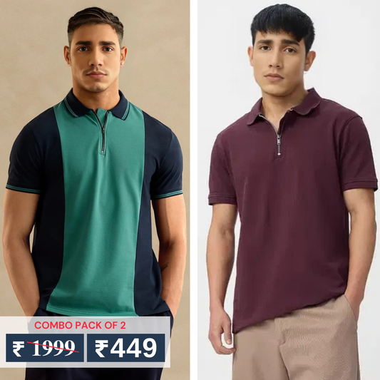 Pack of 2 polo T- Shirts Classic Comfort : For Every Occasion