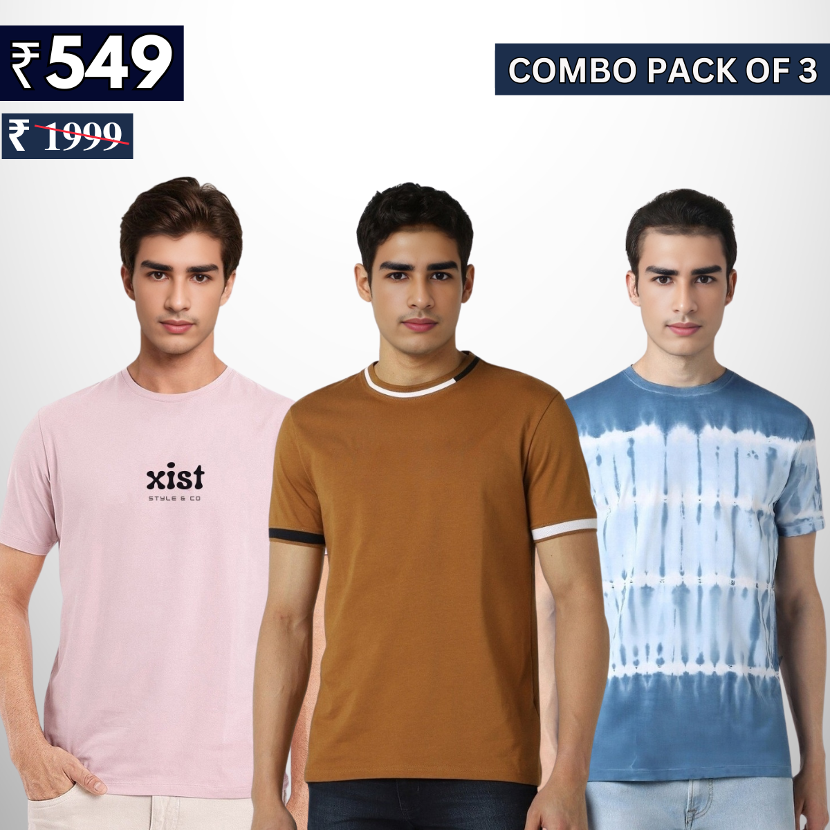 Combo Pack Of 3 | Men's Polo T-Shirts | Stylish & Comfortable