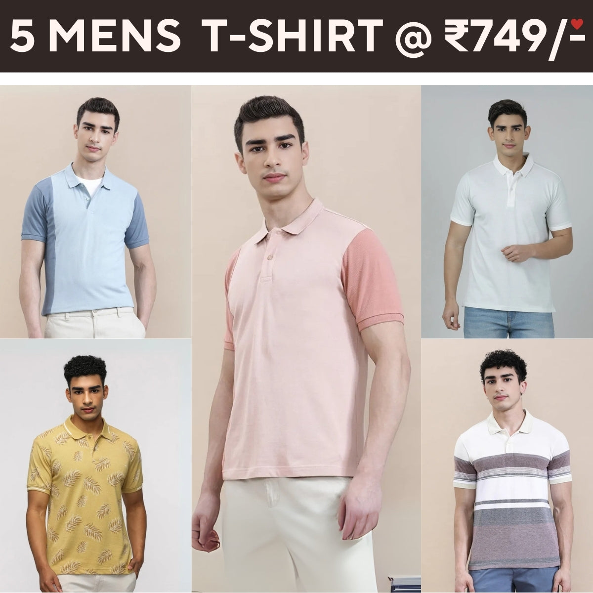 5-Pack Style with a of Premium T-Shirts for Men