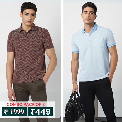 Pack of 2 Polo T- Shirts Classic Comfort : For Every Occasion