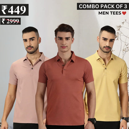 Casual Cool: 3 Essential Combo Tees for Men | C-12
