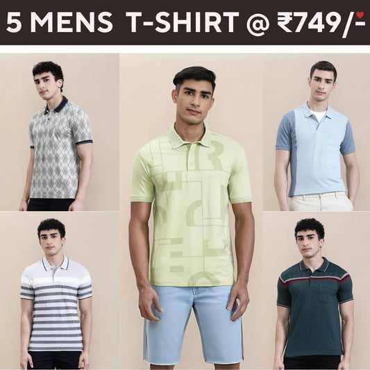 5-Pack Style with a of Premium T-Shirts for Men