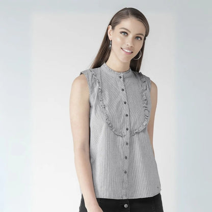 2 Combo Pack Printed Sleeveless Shirts for Every Occasion