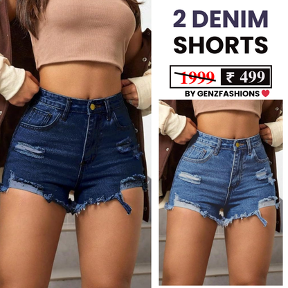 Combo Pack: 2 Women's Denim Shorts