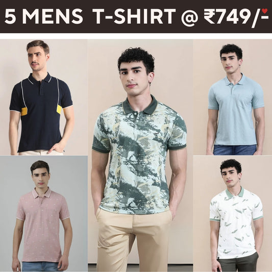 5-Pack Style with a of Premium T-Shirts for Men