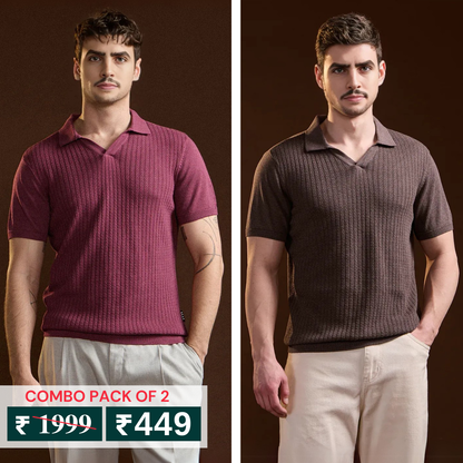 Pack of 2 Polo T- Shirts Classic Comfort : For Every Occasion