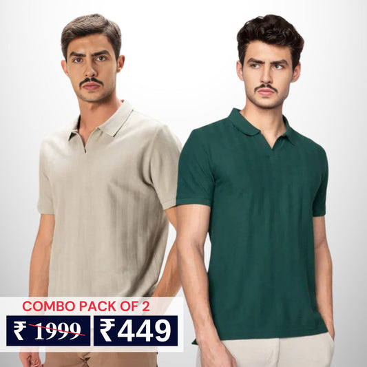 Pack of 2 polo T- Shirts Classic Comfort : For Every Occasion
