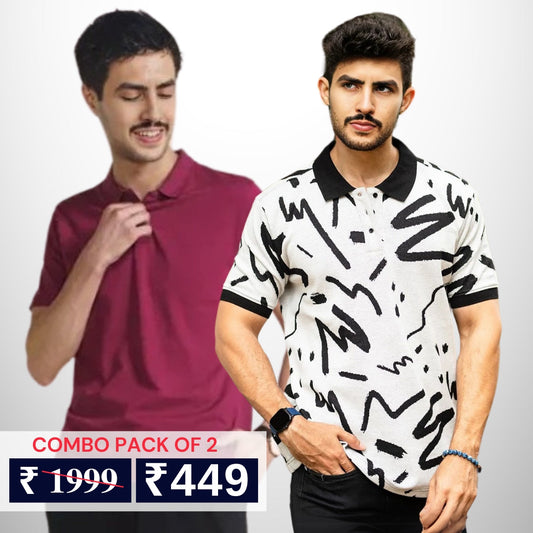 Pack of 2 polo T- Shirts Classic Comfort : For Every Occasion