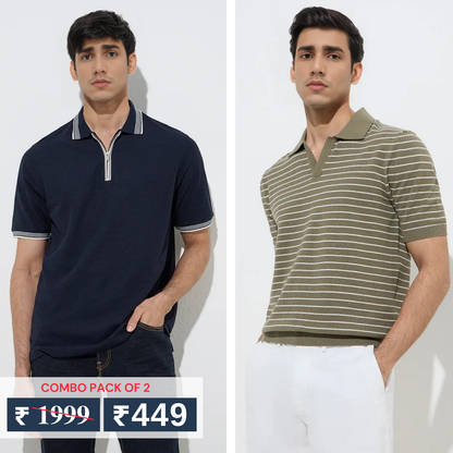 Pack of 2 polo T- Shirts Classic Comfort : For Every Occasion