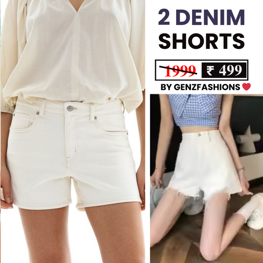 Combo Pack: 2 Women's Denim Shorts