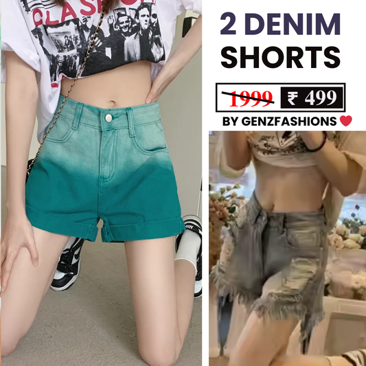 Combo Pack: 2 Women's Denim Shorts