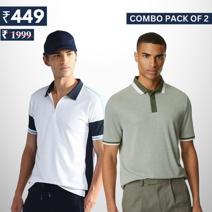 Pack of 2 polo T- Shirts Classic Comfort : For Every Occasion