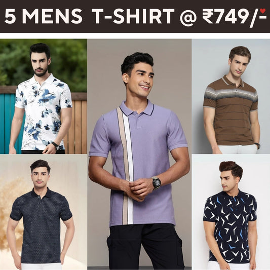 5-Pack Style with a of Premium T-Shirts for Men