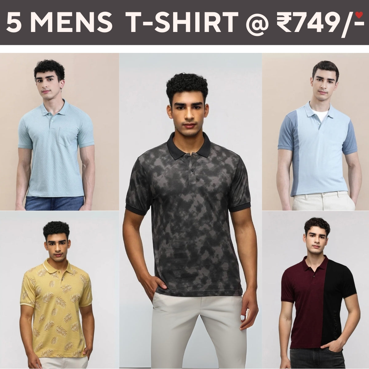 5-Pack Style with a of Premium T-Shirts for Men