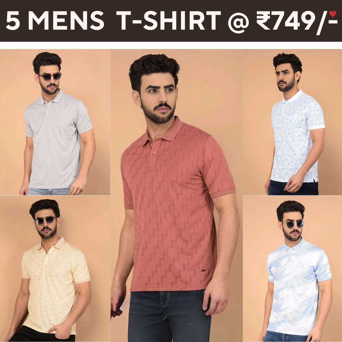 5-Pack Style with a of Premium T-Shirts for Men