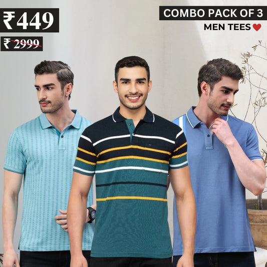 Casual Cool: 3 Essential Combo Tees for Men | C-02