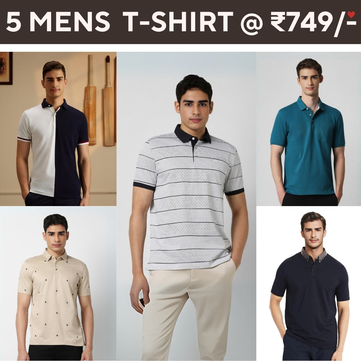 5-Pack Style with a of Premium T-Shirts for Men