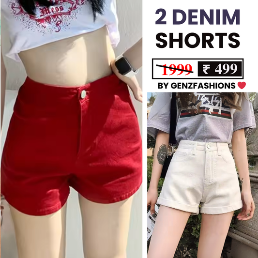 Combo Pack: 2 Women's Denim Shorts