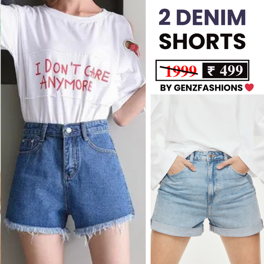 Combo Pack: 2 Women's Denim Shorts