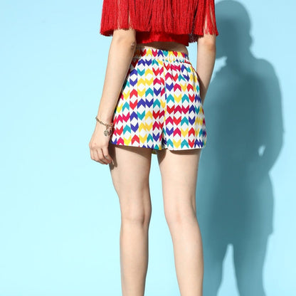 Gorgeous Floral Printed Regular Fit Cotton Shorts for Women | Pack Of 2