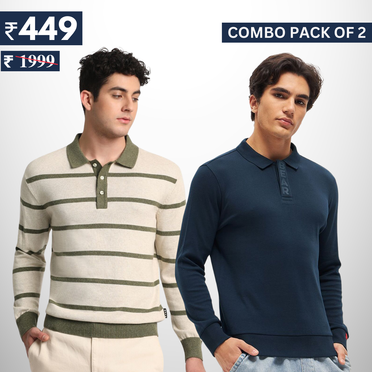 Pack of 2 polo T- Shirts Classic Comfort : For Every Occasion