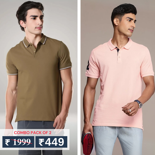 Pack of 2 polo T- Shirts Classic Comfort : For Every Occasion