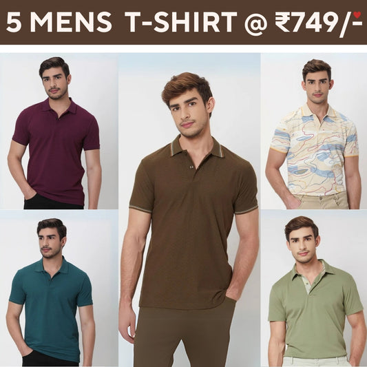 5-Pack Style with a of Premium T-Shirts for Men